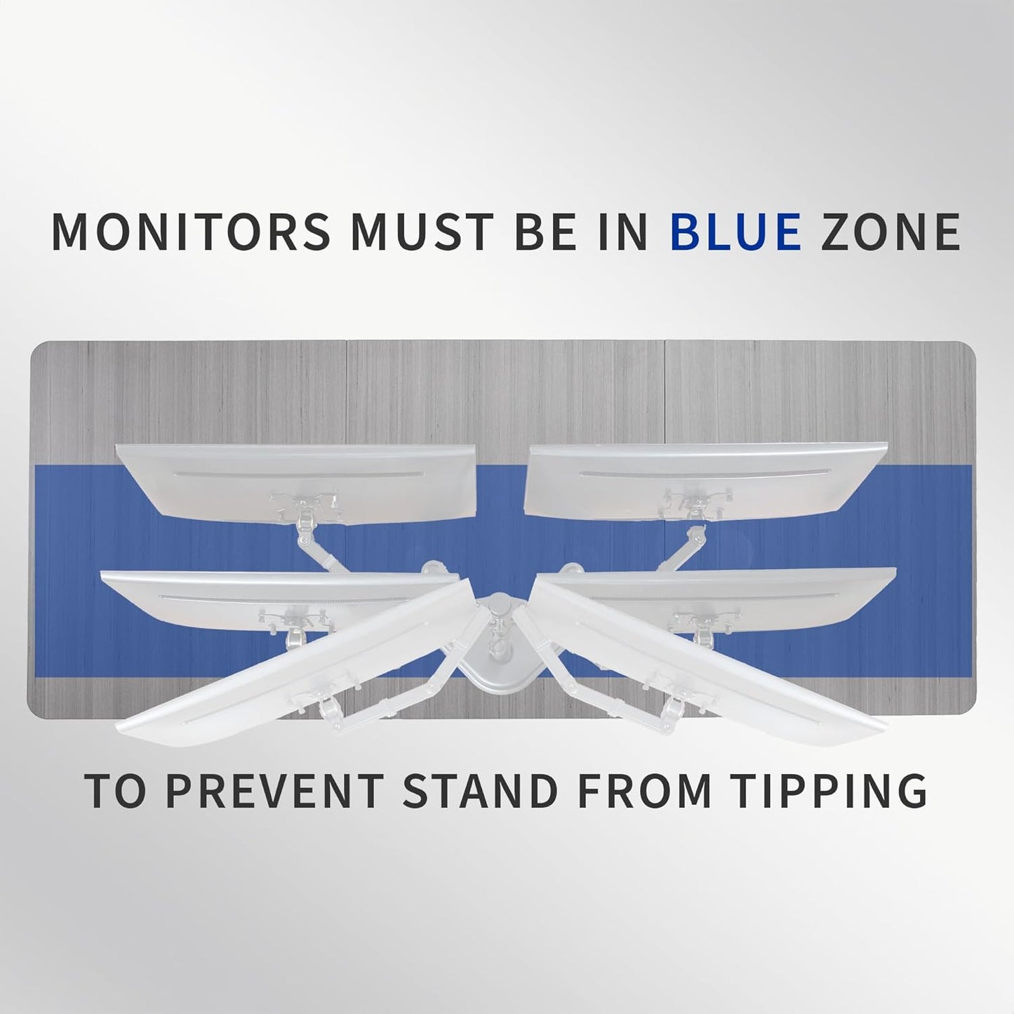 VIVO Dual LED LCD Monitor Mount, Free-Standing Desk Stand for 2 Screens up to 32 Inch, Heavy-Duty Fully Adjustable Arms with Max VESA 100x100mm, White, STAND-V032FW