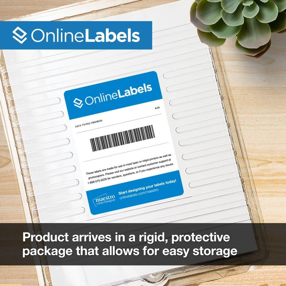4 x 2 Rectangle Mailing Labels - Permanent, White Matte - Address, Shipping, Gift - Pack of 20,000-2,000 Sheets - Inkjet/Laser Printers - Online Labels