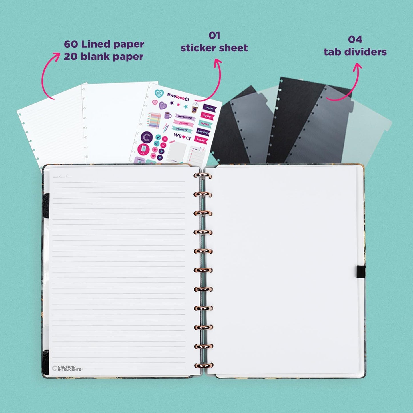 Discbound Premium - Plan, Organize, Customize, and Create with Ease. For Work Meetings, School, Journal, or Daily Use (ICE GREY, LARGE 7.87 x 10.82 in)