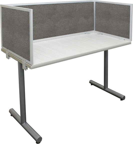 OBEX Acoustic Mounted Screen Privacy Panel Table Top Separator, Sound Blocking Desk Divider (Graphite, 24" X 66")