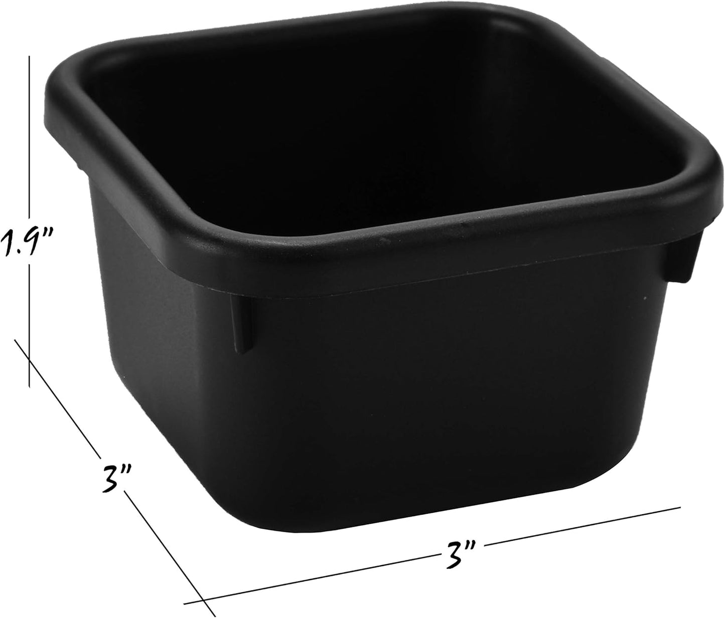 Masirs Interlocking Drawer Organizer Bins, Durable Plastic, Various Sizes for Custom Layout Design, Great for Desk Drawer, Tool Box or Garage Organization, (Black | 8-Piece Set)