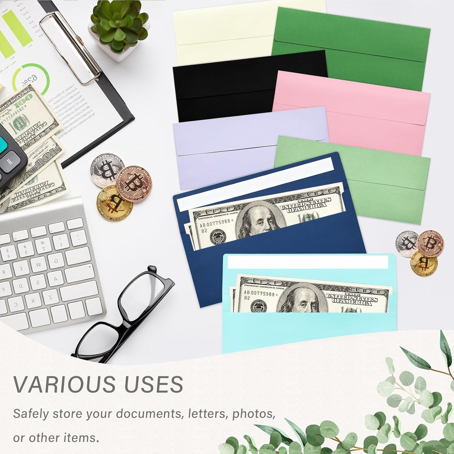 200 Pack #10 Business Envelopes, Self Seal Standard Ivory Envelopes for Secure Business & Legal Mailing, Office, Checks, Letter, Invoices, 4 1/8 x 9 1/2 Inches