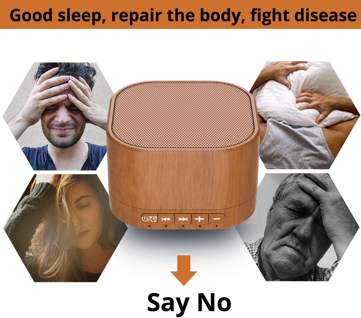 Magicteam Sound Machines White Noise Machine with 20 Non Looping Natural Soothing Sounds and Memory Function 32 Levels of Volume Powered by AC or USB and Sleep Sound Timer Therapy for Baby Kids Adults