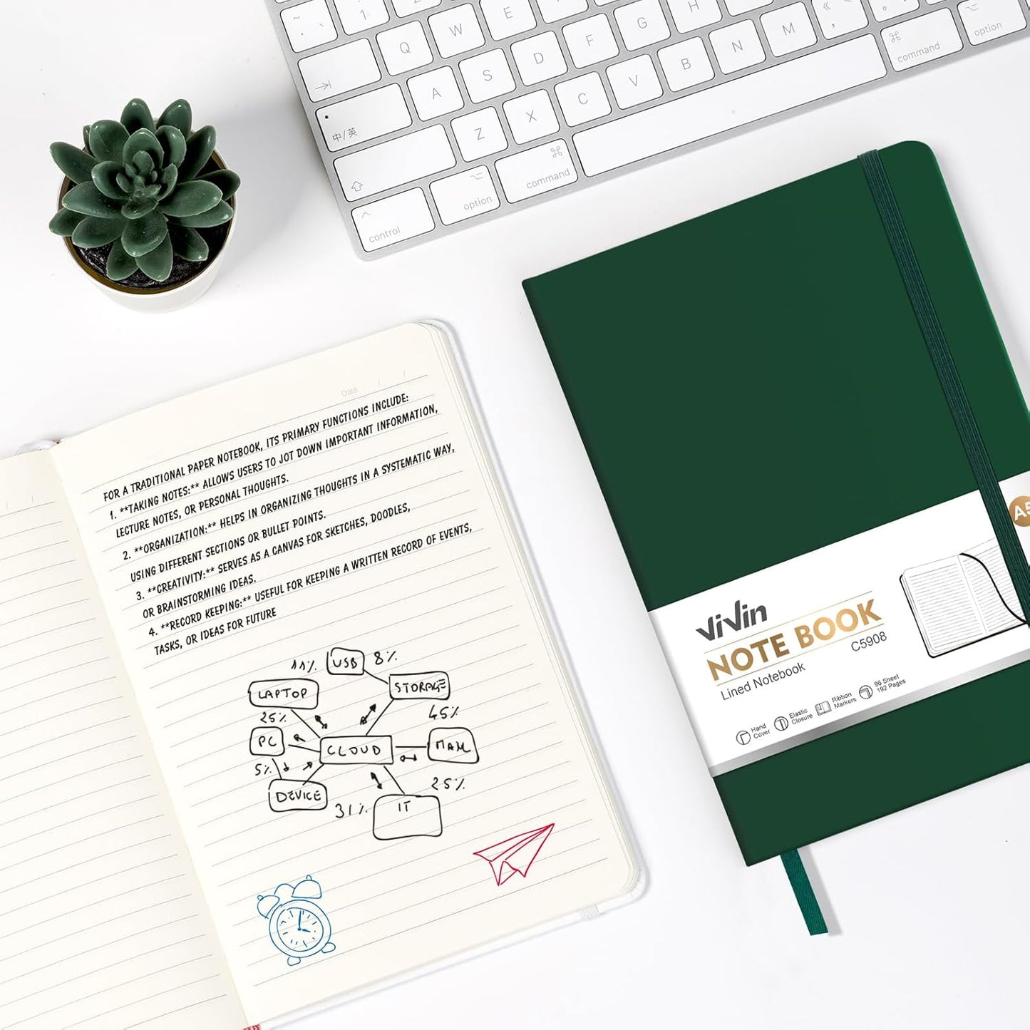 ViVin Lined Journal Notebooks, 3 Pack, (Black, Burgundy, Dark Green), 192 Pages, Medium 5.5 x 8.3 inch, College Ruled, A5 Hardcover Notebooks, Journaling Notebooks for Work, Writing, School