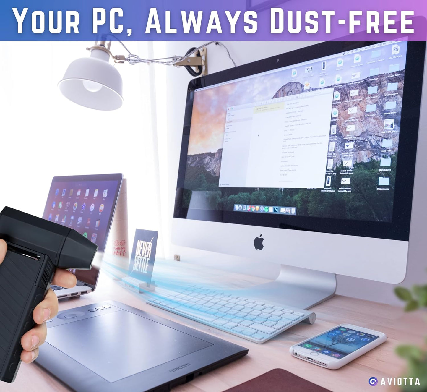 Electric Compressed Air Duster for PC, 300.000 RPM Ultra Powerful Turbo Fan Duster for Electronics, Mini Jet Fan for Computer Cleaning, Cordless Air Blower for Car & Home, Best Tech Gifts for Men