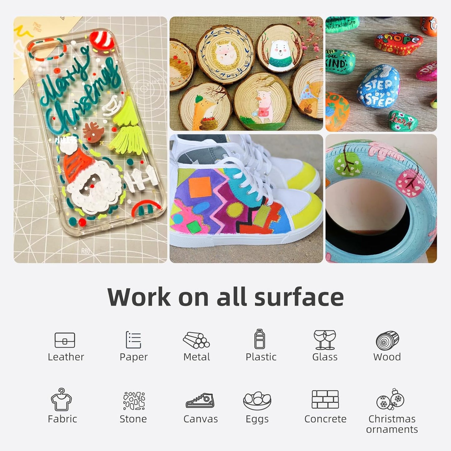 Permanent Paint Marker Pens, 2 Pack Yellow Oil Based Waterproof and Quick-Dry Paint Markers with 2-3mm Medium Point for Wood,Rock Painting, Ceramic, Glass, Fabric,Metal,Canvas (Yellow,2 Pack)