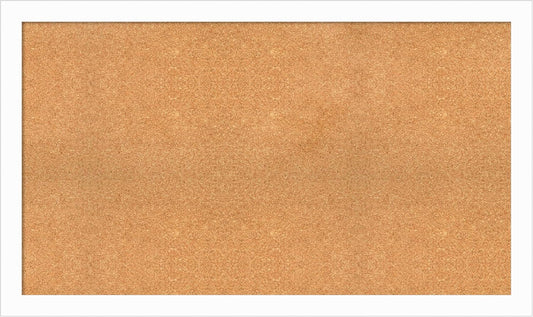 Amanti Art Natural Cork Board for Wall, 29x49 Vision Board with White Frame, Oversize Corkboard Office Decor for Home Organization, Casual Corkboard Pinboard to Display Items for Home Organization in