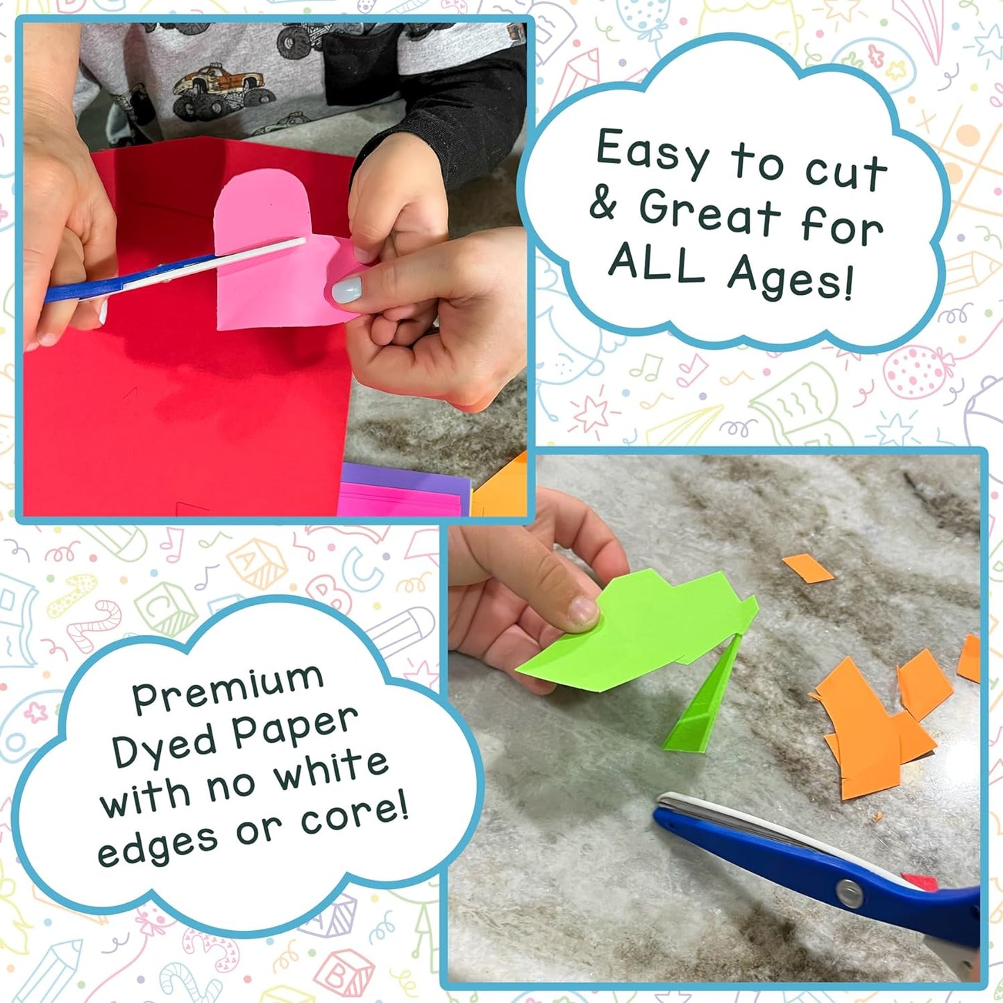 Hygloss Products Bright Colored Cardstock - 240 Sheets - 11x17 Card Stock Paper- 10-12 Bright Colors