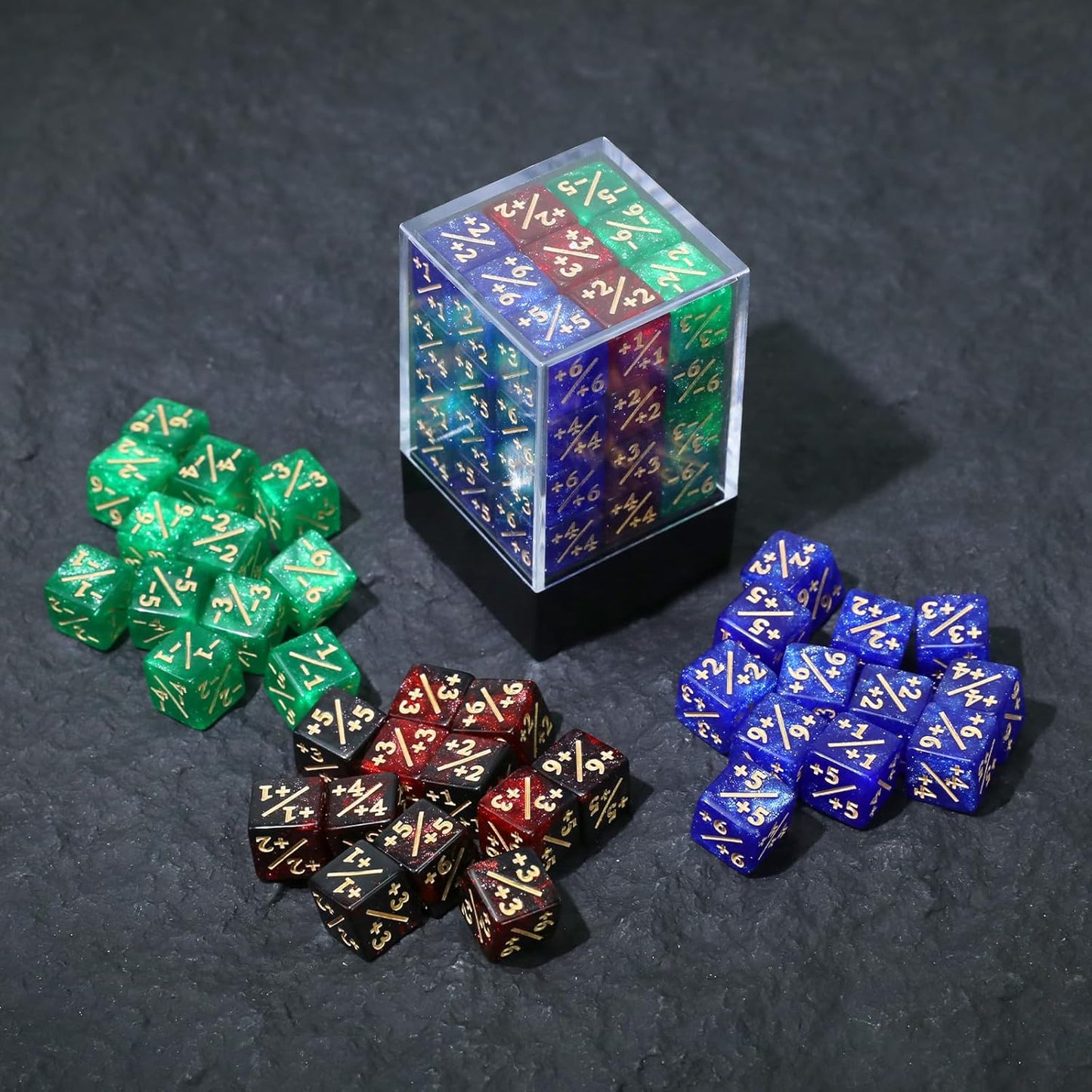 36PCS 12mm MTG Life Counters Dice Set with Box, Small MTG Tokens Loyalty 6 Sided Dice for Magic The gatering Accessories, Compatible with TCG CCG Magic Card Gaming Accessories