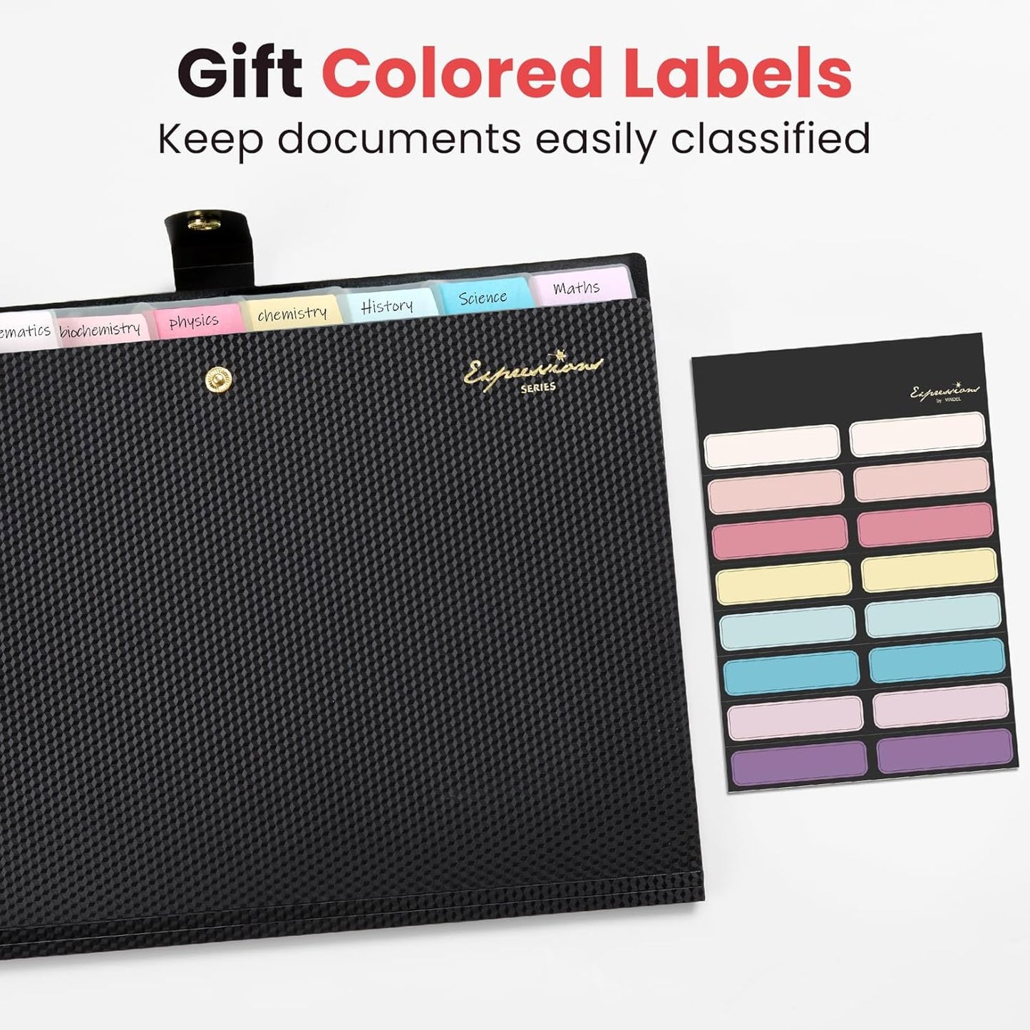 Sooez Accordion File Organizer, 8 Pocket Expanding File Folder with Labels, Letter Size Folders for Documents, Portable Paper Bill Receipt Organizer for Home School Office Supplies, Dark Green