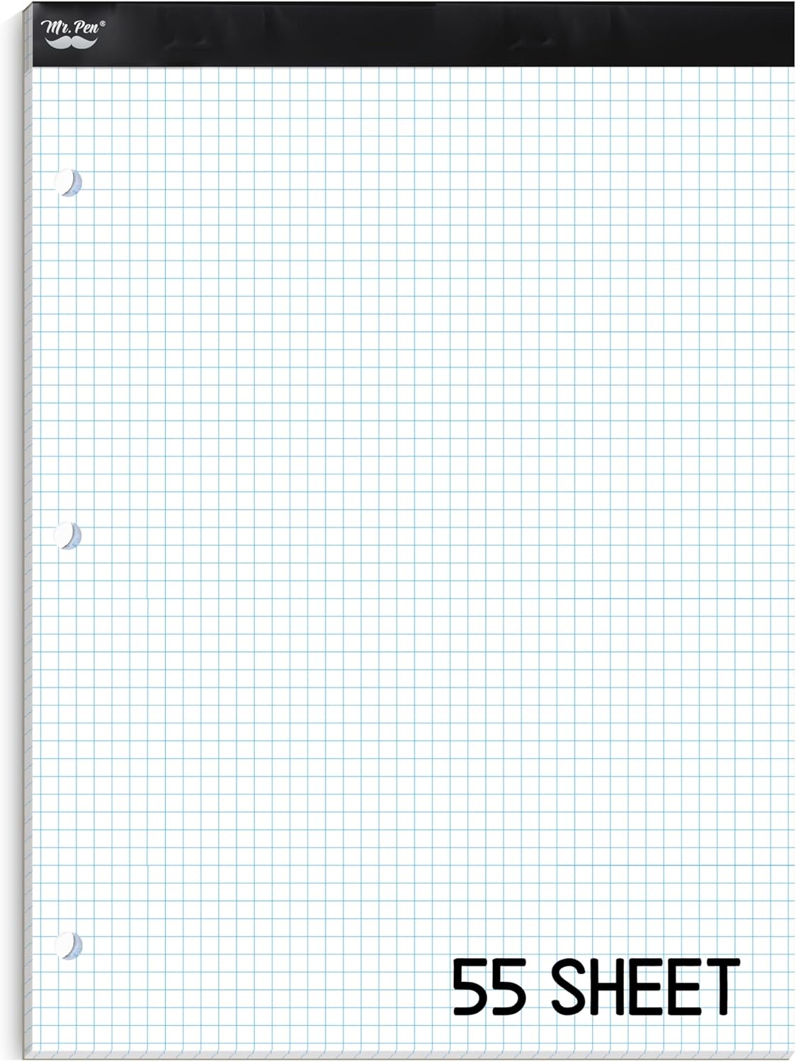 Mr. Pen Graph Paper, 5x5 (5 Squares per inch), 11"x8.5" Engineering Graph Paper Pad, 55 Sheet