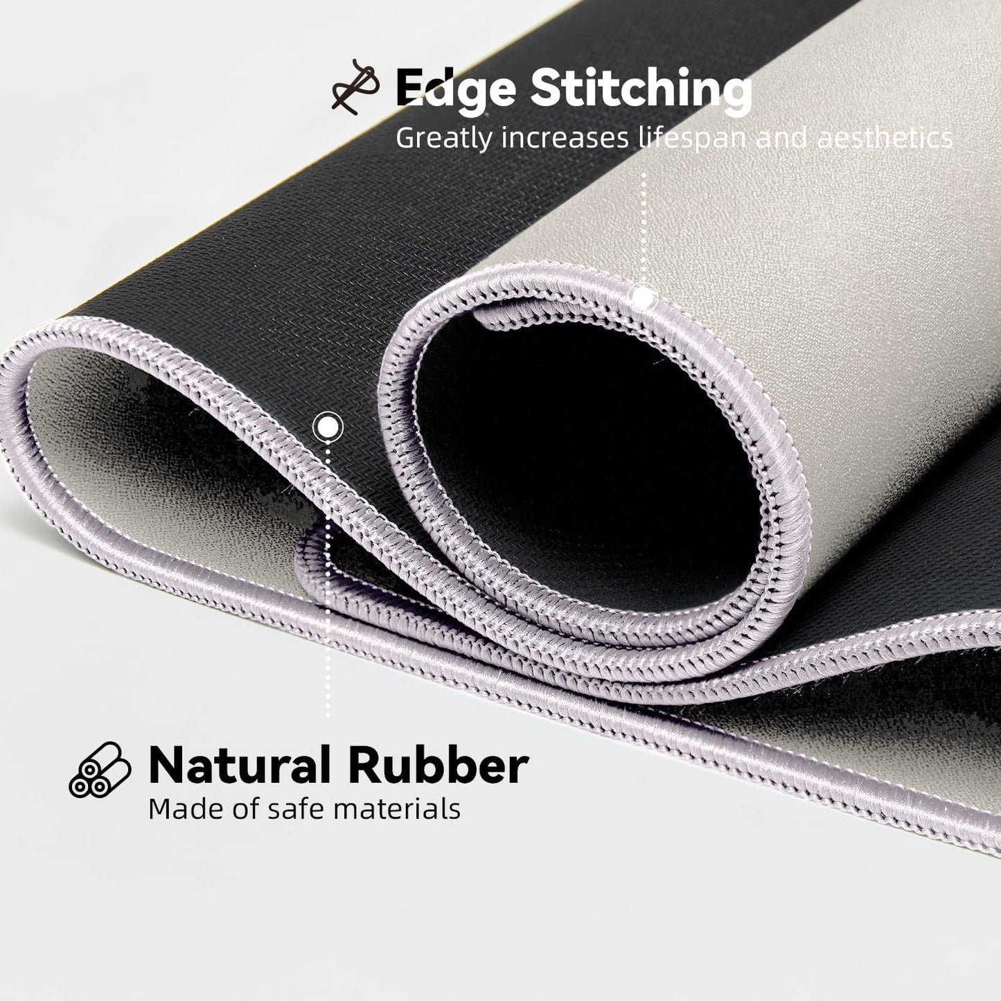 Waterproof Large Gaming Mouse Pad with Durable Stitched Edges, Non-Slip Rubber Base, Smooth Surface Mouse Mat Desk Pad for Home Office Gaming, 27.5"x11.8"x0.08", Beige