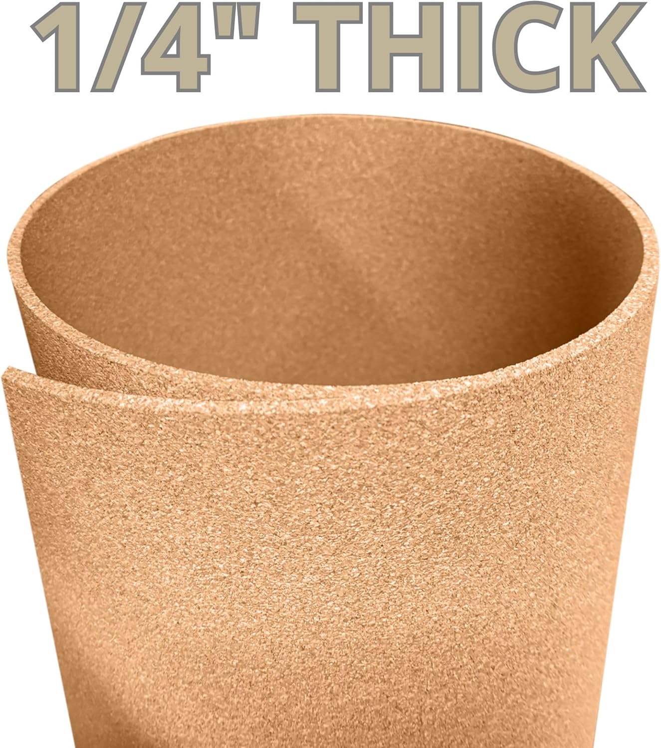 Manton Cork Premium Cork Roll - 3’ x 25’ x 1/4”, 100% Natural Facing Grade Material, Custom Cut Cork for Home, School, and Office Walls & Bulletin Boards