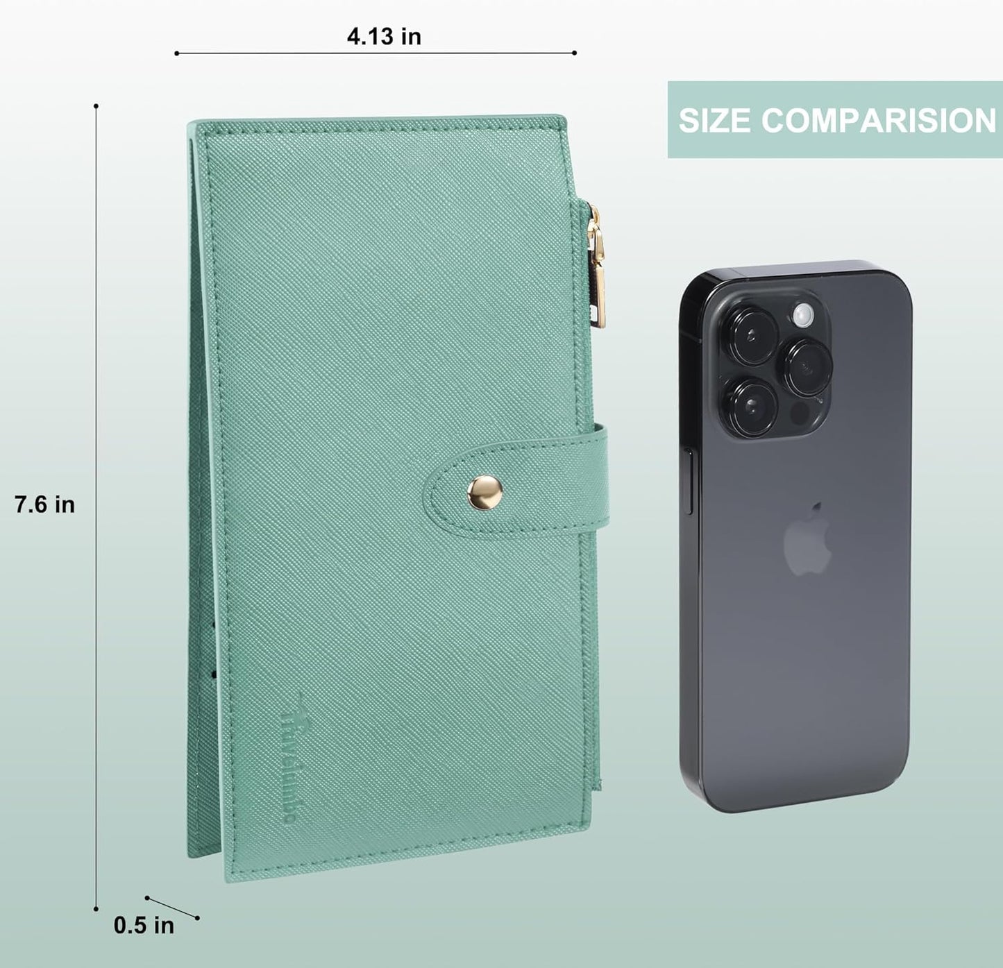 Travelambo RFID Wallet Women Large Size Bifold Multi Card Wallet Case with Zipper Pocke Credit Card Holder for Women