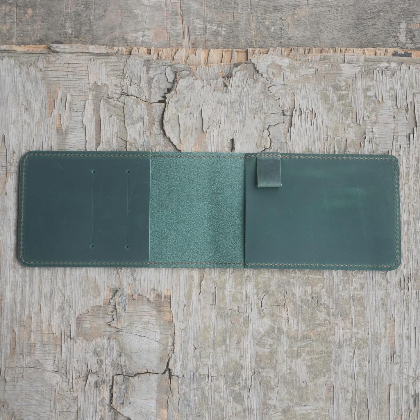 JJNUSA Leather Cover for Rite in the Rain Spiral Notebooks 3" x 5" Distressed Genuine Leather Memo Notebook Cover for Pocket Notebook 3 x 5 Green