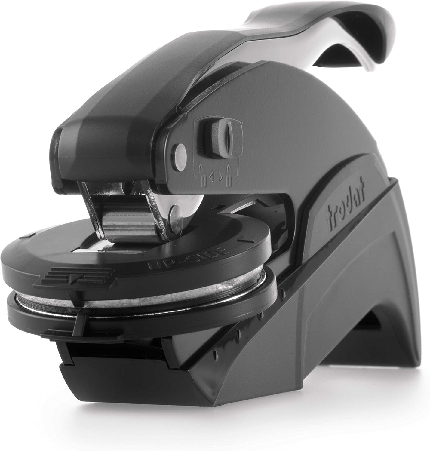 Custom Monogram Address Embosser - Personalized Round Seal with 50 Gold Seal Labels - Style EM027