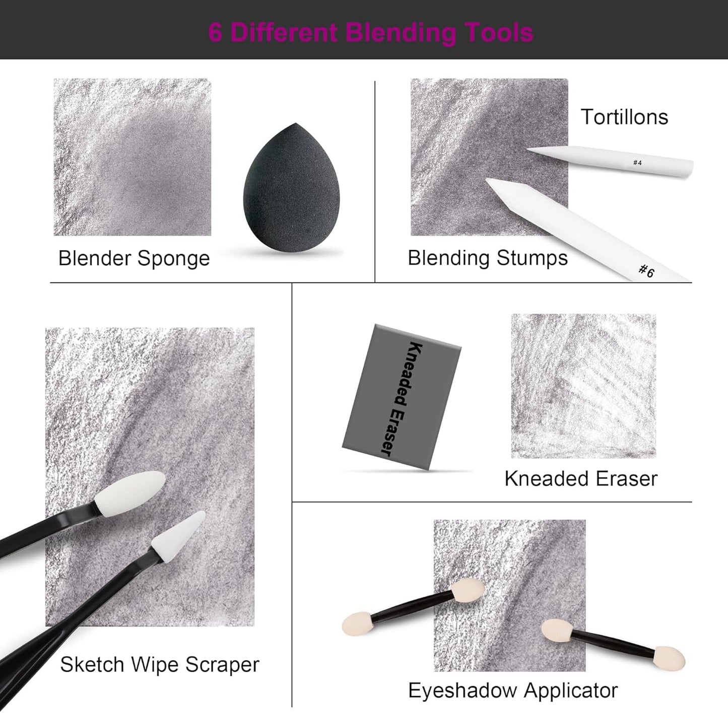 HIFORNY 100 PCS Drawing Set Sketching Kit,Sketch Pencils Art Supplies with Graphite,Charcoal,Blending Tools & Accessories,Portable Zippered Travel Case for Artists & Beginners