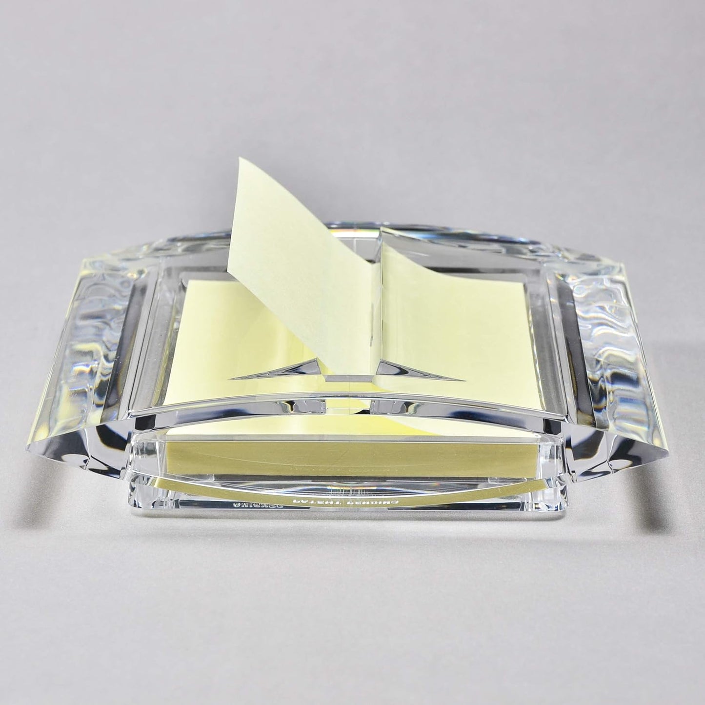 Acrylic Dispenser for Self-Stick Note/Holder Includes 2 Memo Notes | for 3 x 3 Self-Stick Notes | Office Supplies, Desk Accessories - Clear