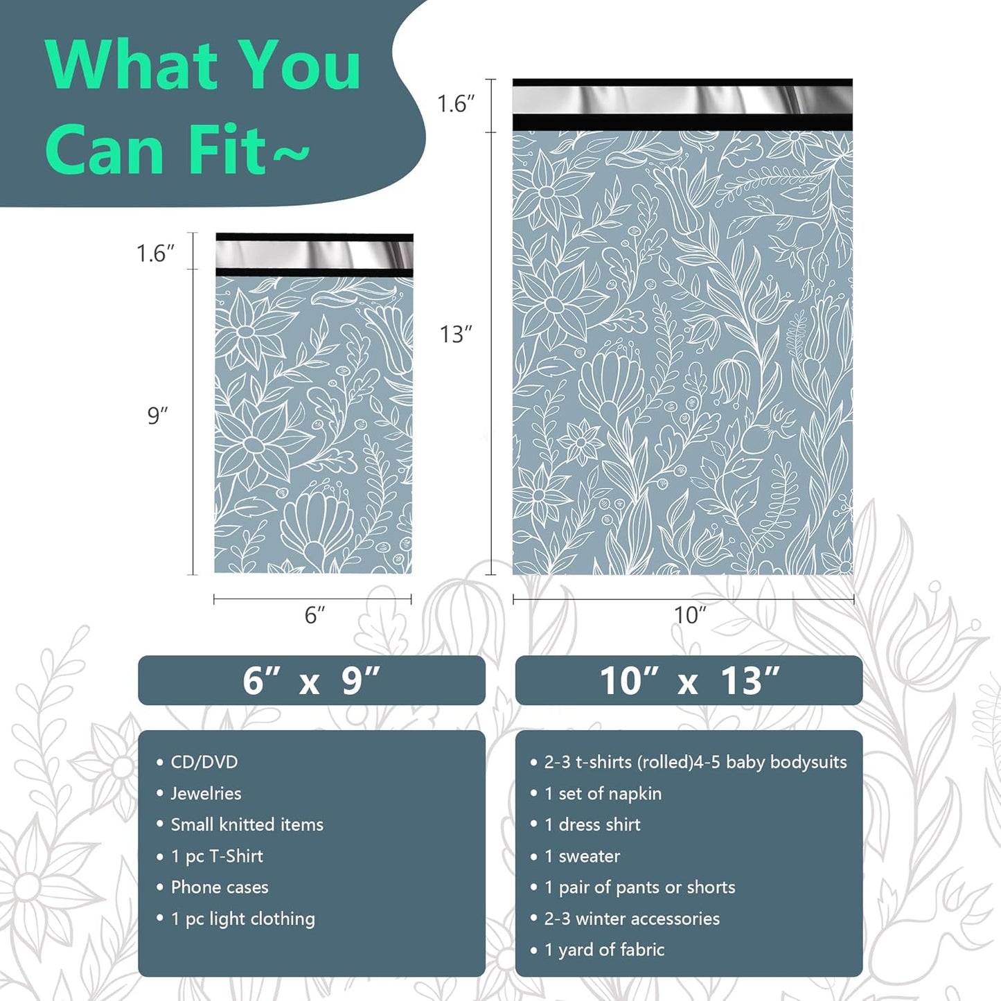 Poly Mailers 10x13 Inch 25 Pcs - Wheat Sheaf printed Shipping Bags, 2.4mil Thickness, Waterproof and Tear Resistant Mailing Envelopes, Self-Sealing Packaging Bags for Small Business