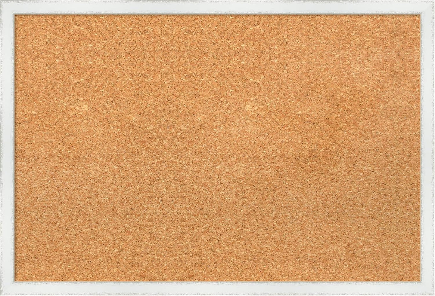 Amanti Art Natural Cork Board for Wall, 17x25 Vision Board with White Frame, Medium Corkboard Office Decor for Home Organization, Country Rustic Corkboard Pinboard to Display Items for Home