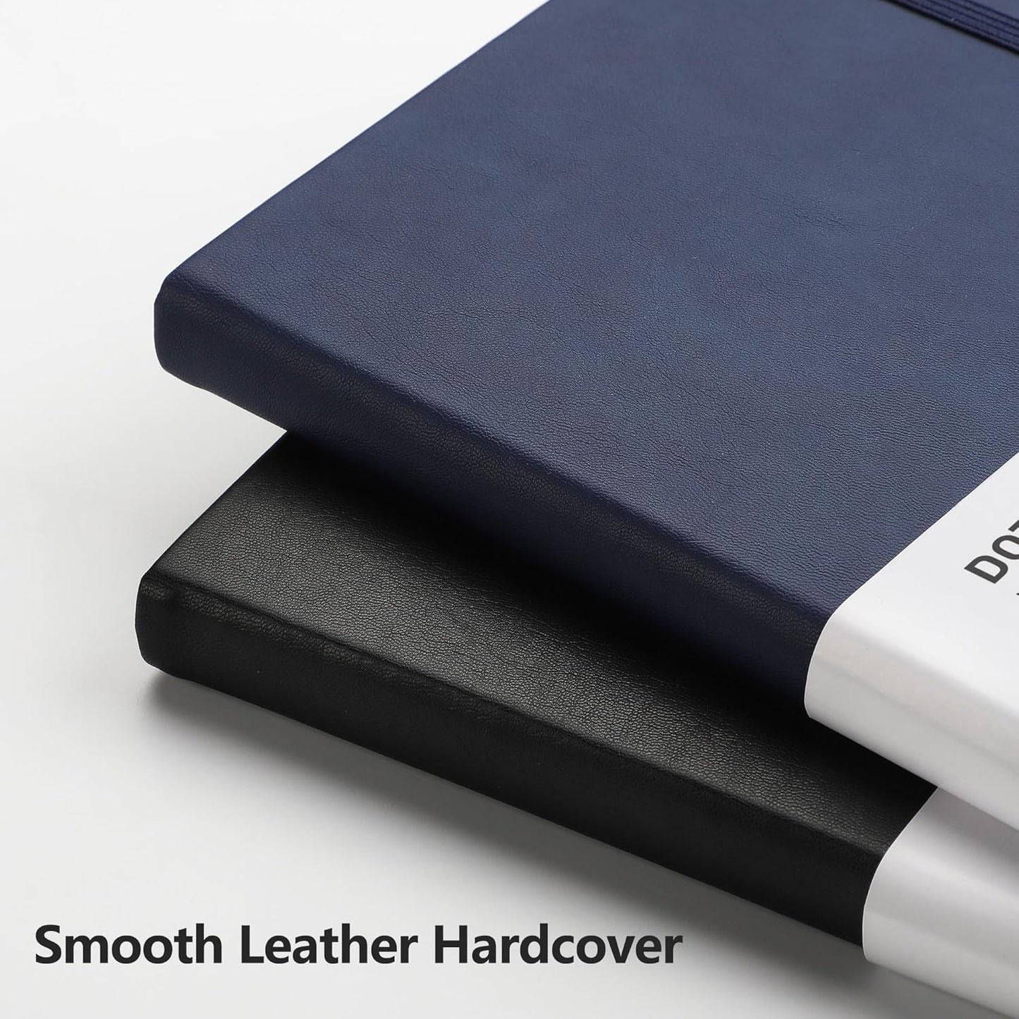 RETTACY Bullet Dotted Journal Notebook, 192 Pages, A5 Medium Size (5.7'' x 8.3''), Leather Hardcover, 100 GSM Thick Paper, for Bullet Journaling, Planning, Tracking (Navy Blue)