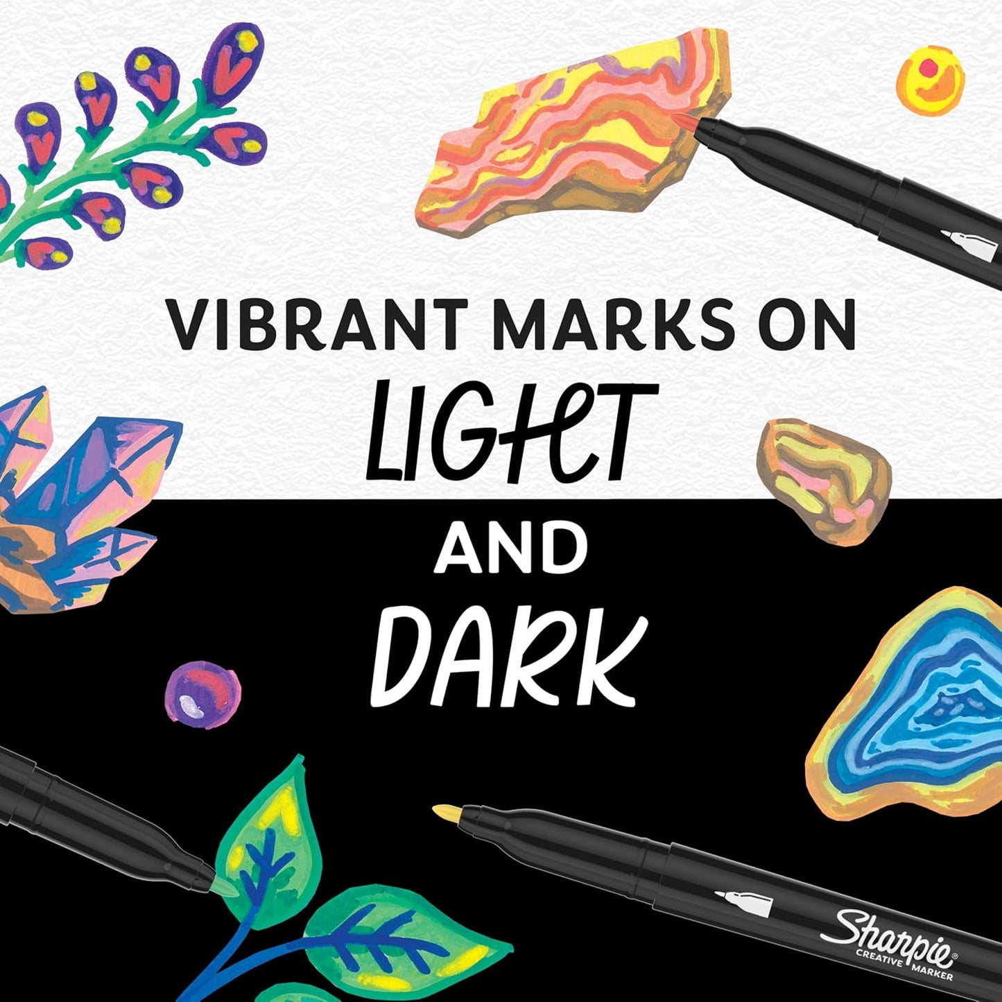 Sharpie Creative Markers Variety Pack, Water-Based Acrylic Paint Markers, Fine Tip, Assorted, 24 Count