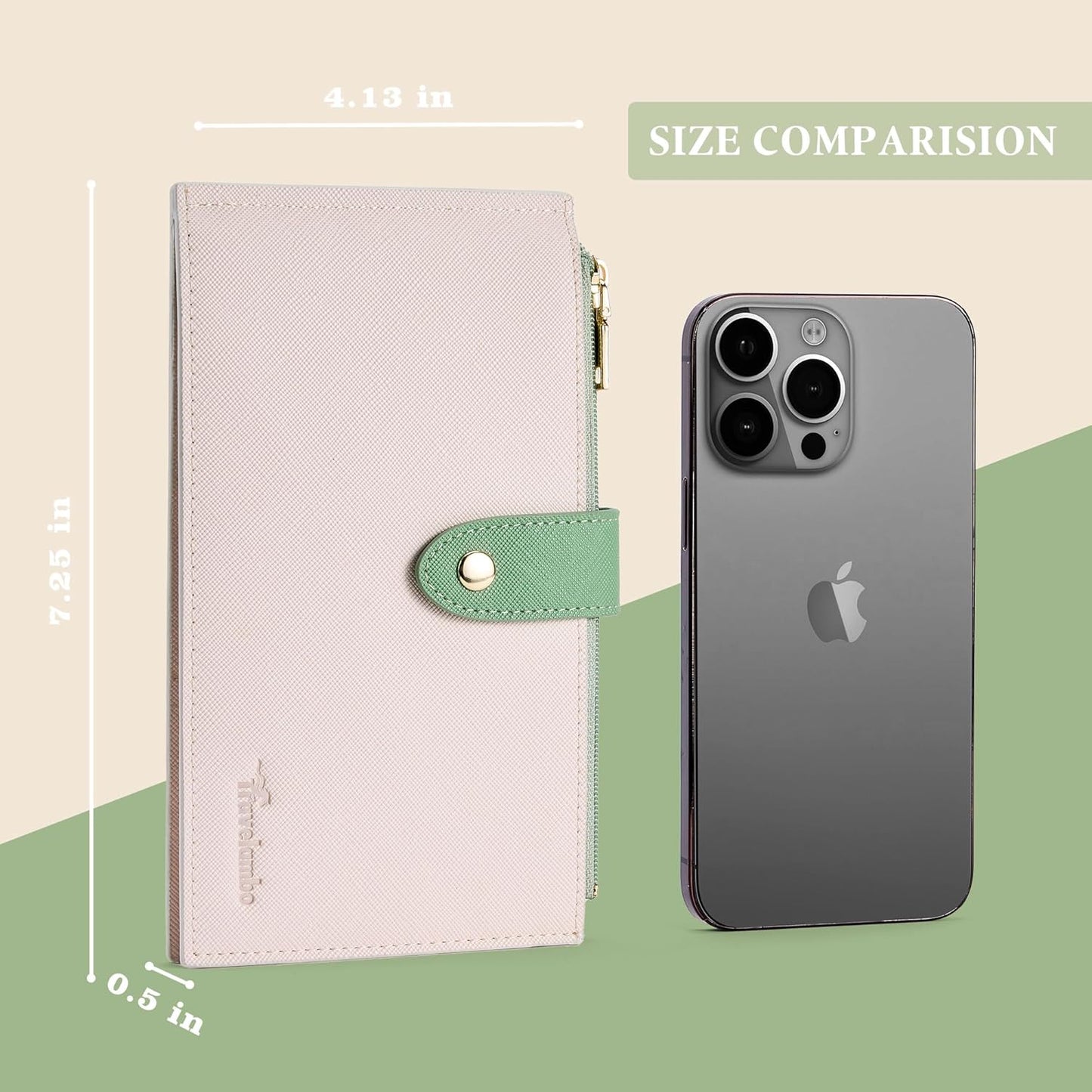 Travelambo RFID Wallet Women Bifold Multi Card Wallet Case with Zipper Pocke Credit Card Holder for Women