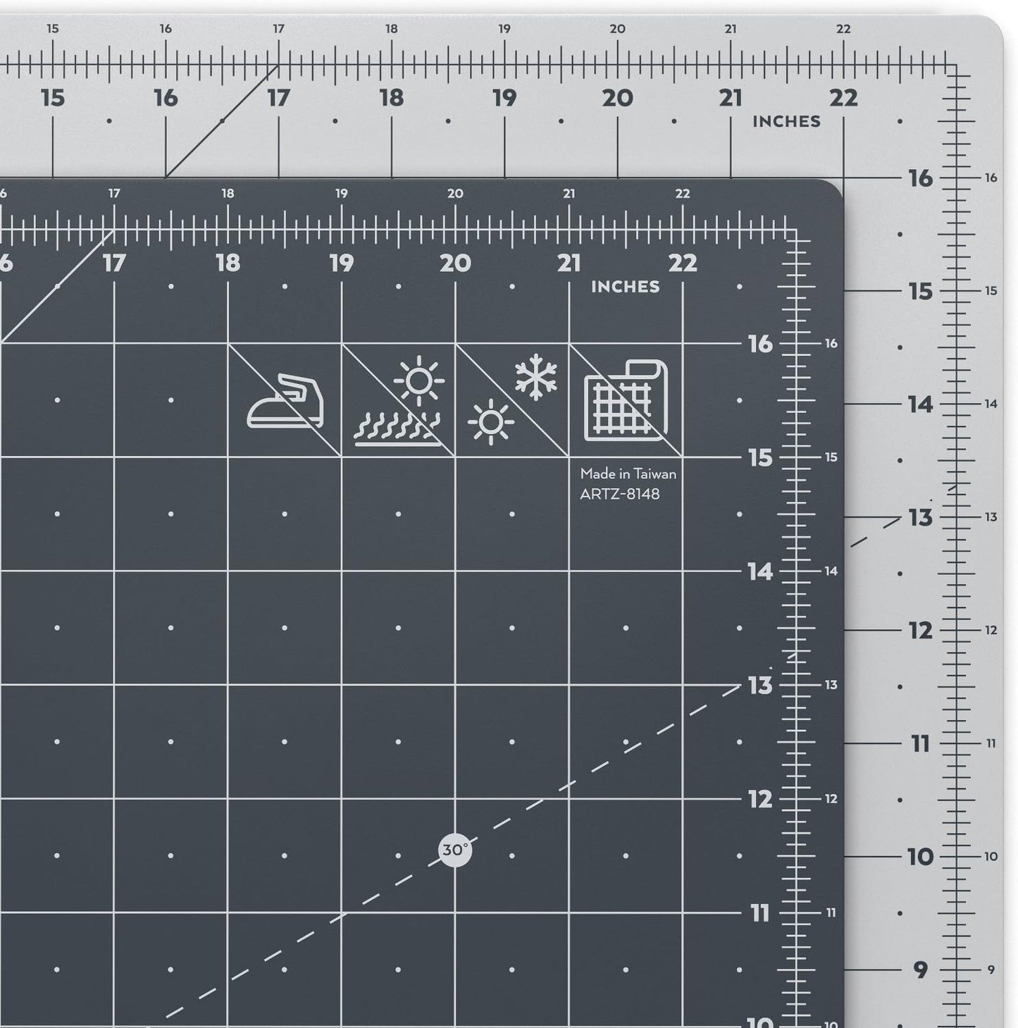 Arteza Rotary Cutting Mat, 18 x 24 Inches, Self-Healing, with Grid Lines and Non Slip Surface, for Fabric, Paper, and Vinyl, Durable and Flexible, Art Supplies for Crafts, Quilting, and Sewing