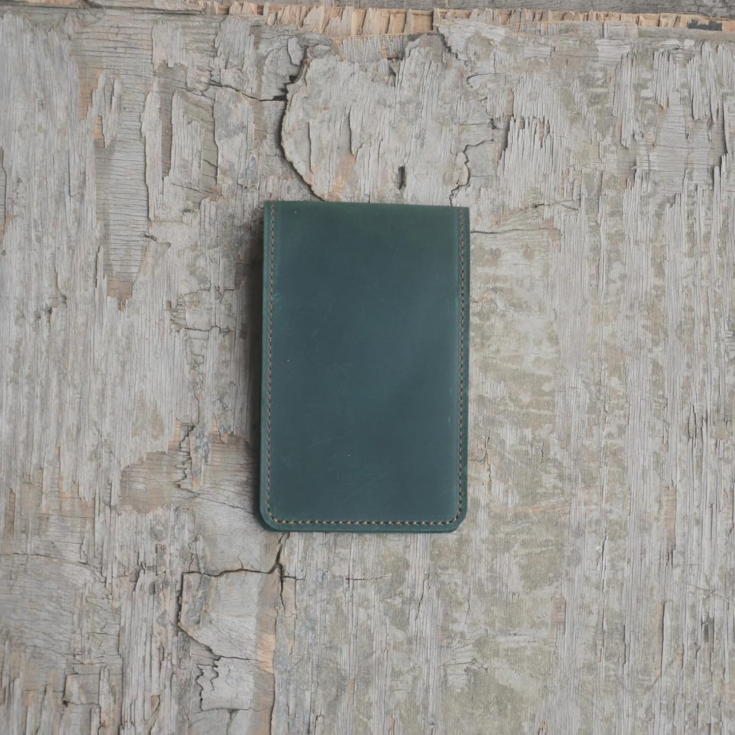 JJNUSA Leather Cover for Rite in the Rain Spiral Notebooks 3" x 5" Distressed Genuine Leather Memo Notebook Cover for Pocket Notebook 3 x 5 Green