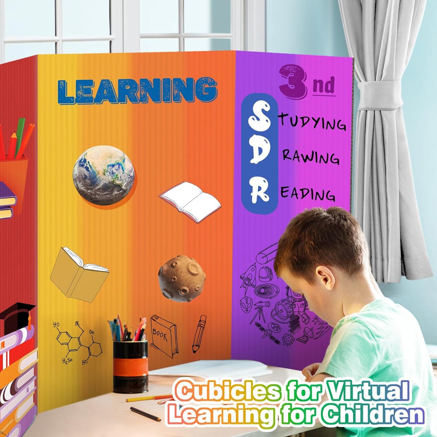 8 PCS Trifold Poster Board- Extra Large 48" x 36" Tri Fold Display Board Hard & Thick White Presentation Cardboard for Science Fair, School Projects, and Business Presentations Supply