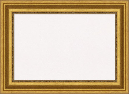 Amanti Art White Cork Board for Wall, 22x30 Vision Board with Gold Frame, Medium Corkboard Office Decor for Home Organization, Traditional Corkboard Pinboard to Display Items for Home Organization in