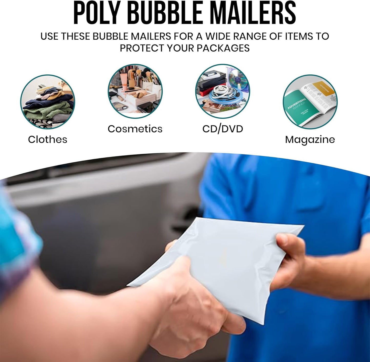 Levex - #00 5" x 10" [150 Pack] Poly Bubble Mailers, Padded Envelope Mailers, Packing Envelope & Mailing Bags for Shipping