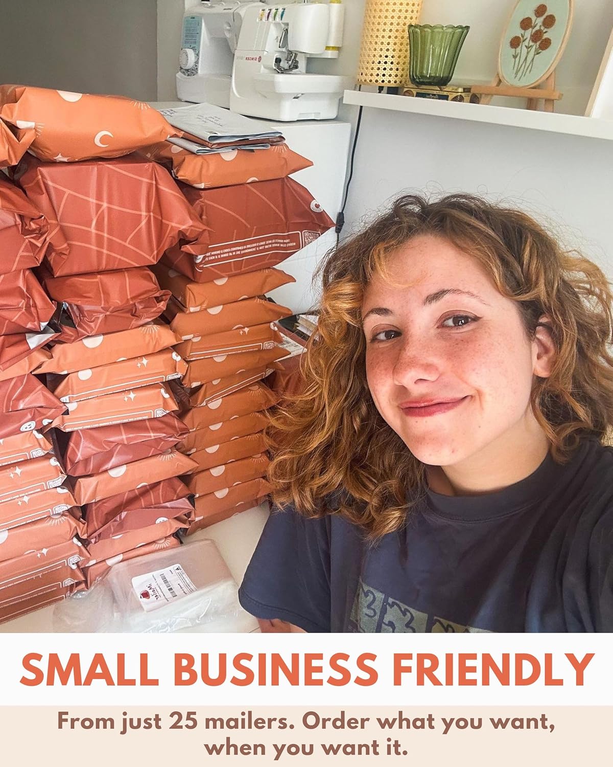 Poly Mailers 6x9-25 Pack Biodegradable Shipping Bags for Stationery and Small Accessories - Impack Self-Seal Waterproof Thick Mailing Envelope for Small Items - Celestial Tan