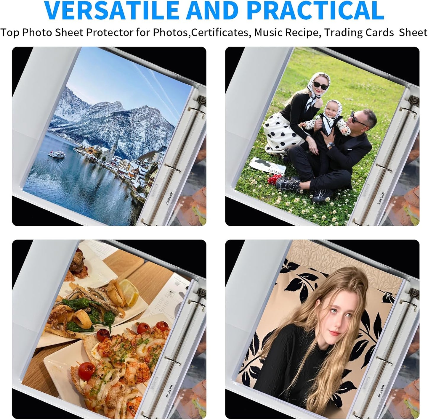 Sheet Protectors 200 Page,Page Protector 8.5" x 11" ，Upgraded Clear Plastic Page Protectors,for 3 Ring Binder, Top Loading Paper Protector with Reinforced Holes,Holds Multiple Sheets，Letter Size