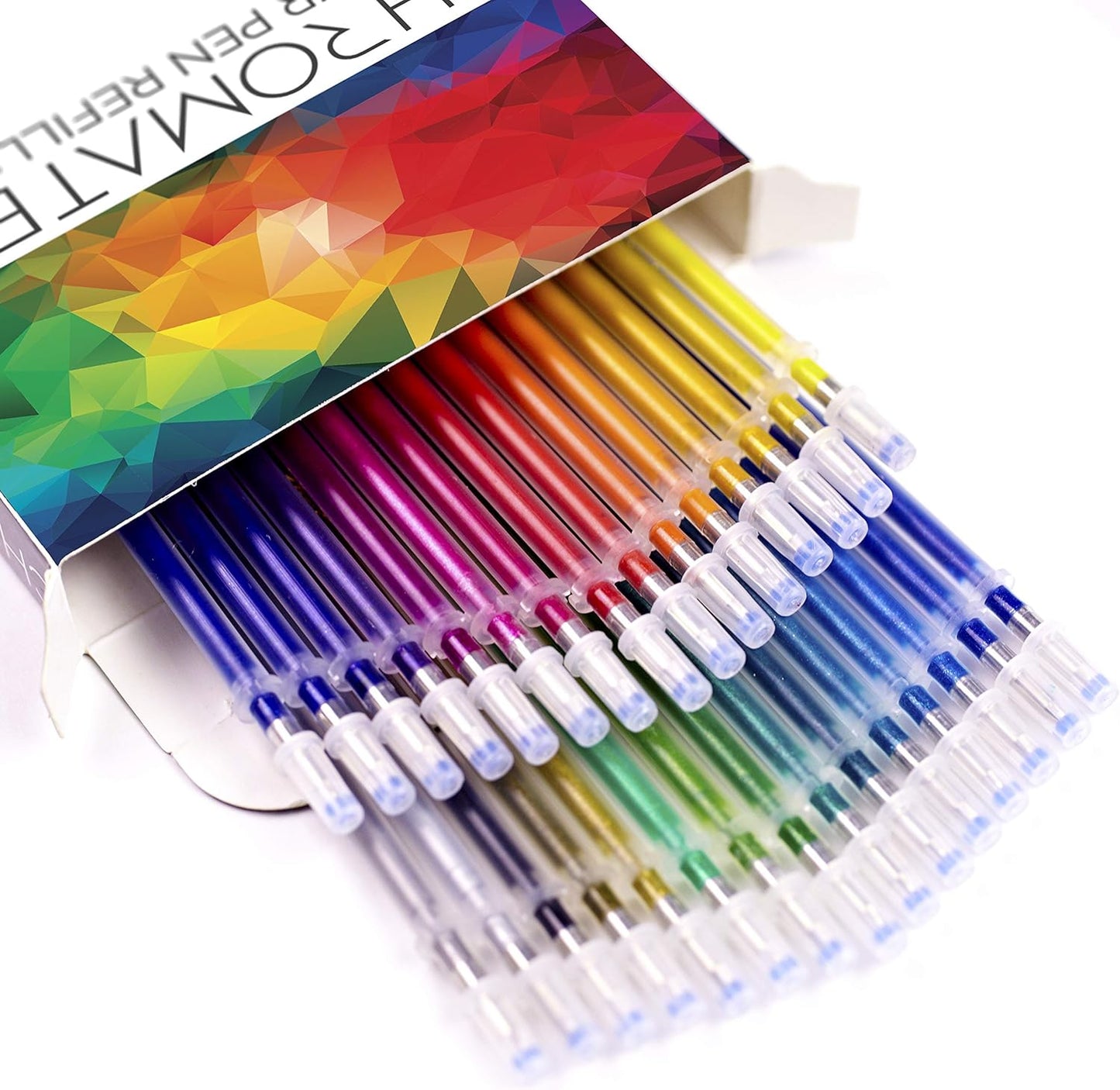 CHROMATEK Glitter Pens 60 Set Best Colors. 200% the Ink: 30 Gel Pens, 30 Refills. Super Glittery Ultra Vivid Colors. No Repeats. Professional Art Pens. New & Improved