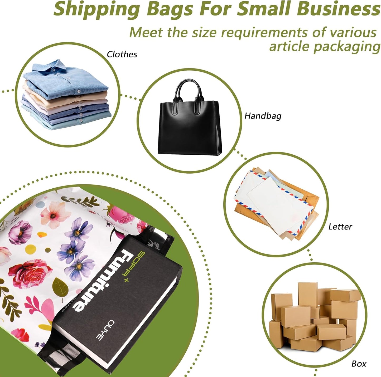 Poly Mailers 10x13 Inch 100 Pcs - Bud Printed Shipping Bags, 2.4mil Thickness, Waterproof and Tear Resistant Mailing Envelopes, Self-Sealing Packaging Bags for Small Business