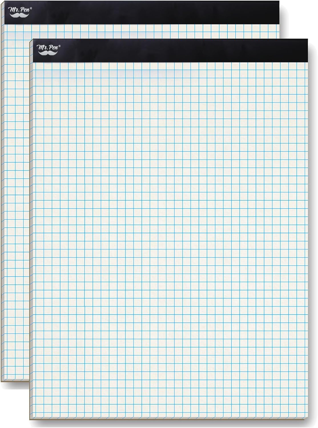Mr. Pen- Graph Paper pads 8.5 x 11 Inches, 2 Pack, 55 Sheets/Pack, 5x5 (5 Squares Per Inch), Blueprint Grid Paper Pads 8.5 x 11, Math Notebook