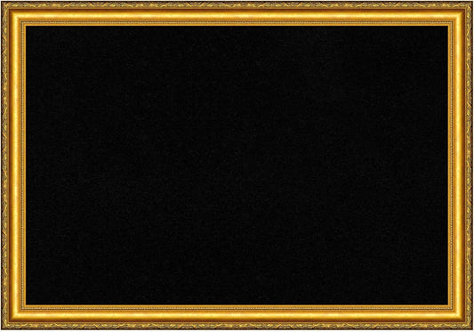 Amanti Art Black Cork Board for Wall, 28x40 Vision Board with Gold Wood Frame, Large Corkboard Office Decor for Home Organization, Traditional Corkboard Pinboard to display items for home organization
