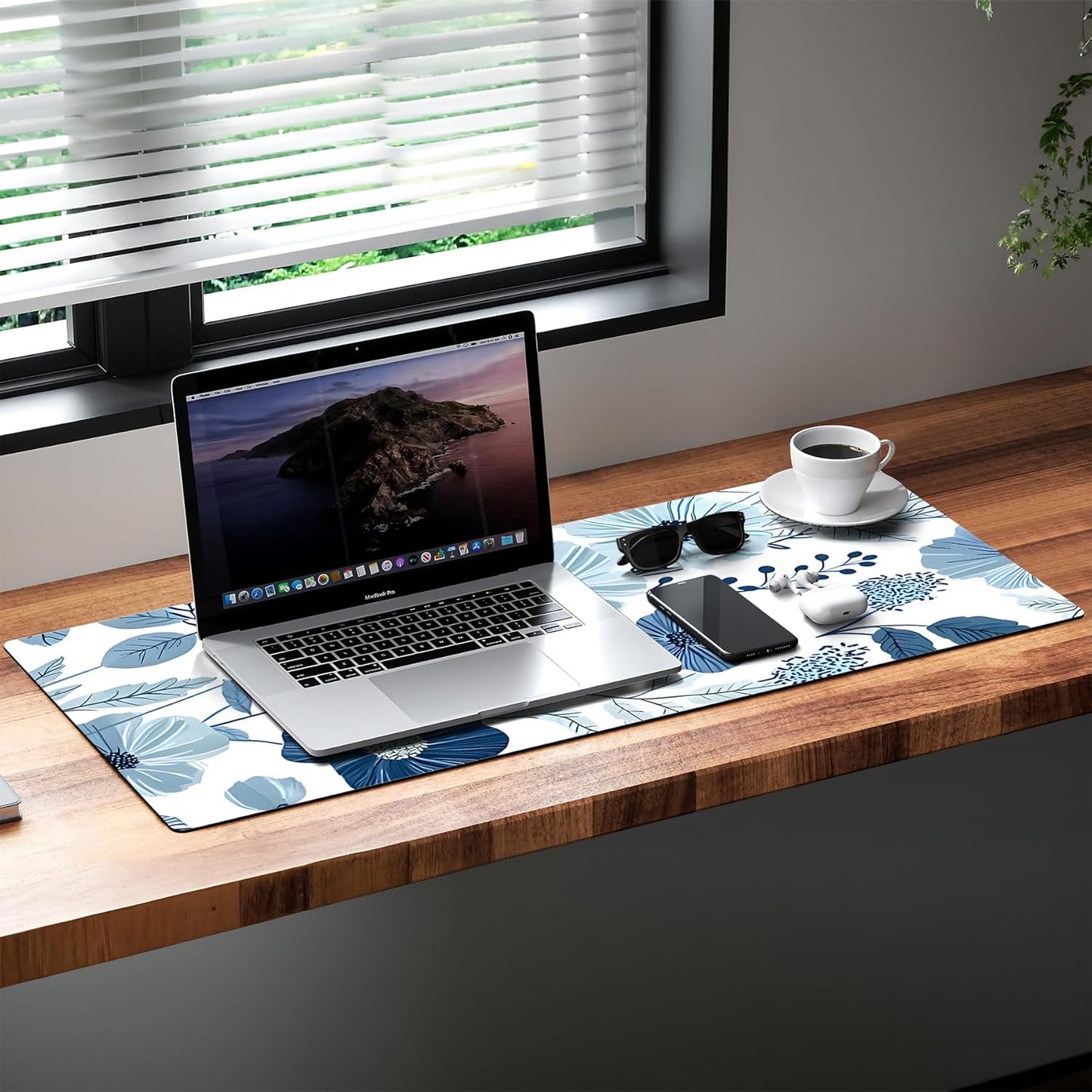 Large Gaming Mouse Pad (31.5"x11.8") - XXL PU Leather Waterproof Desk Mat with Non-Slip Rubber Base for Keyboard, PC & Office