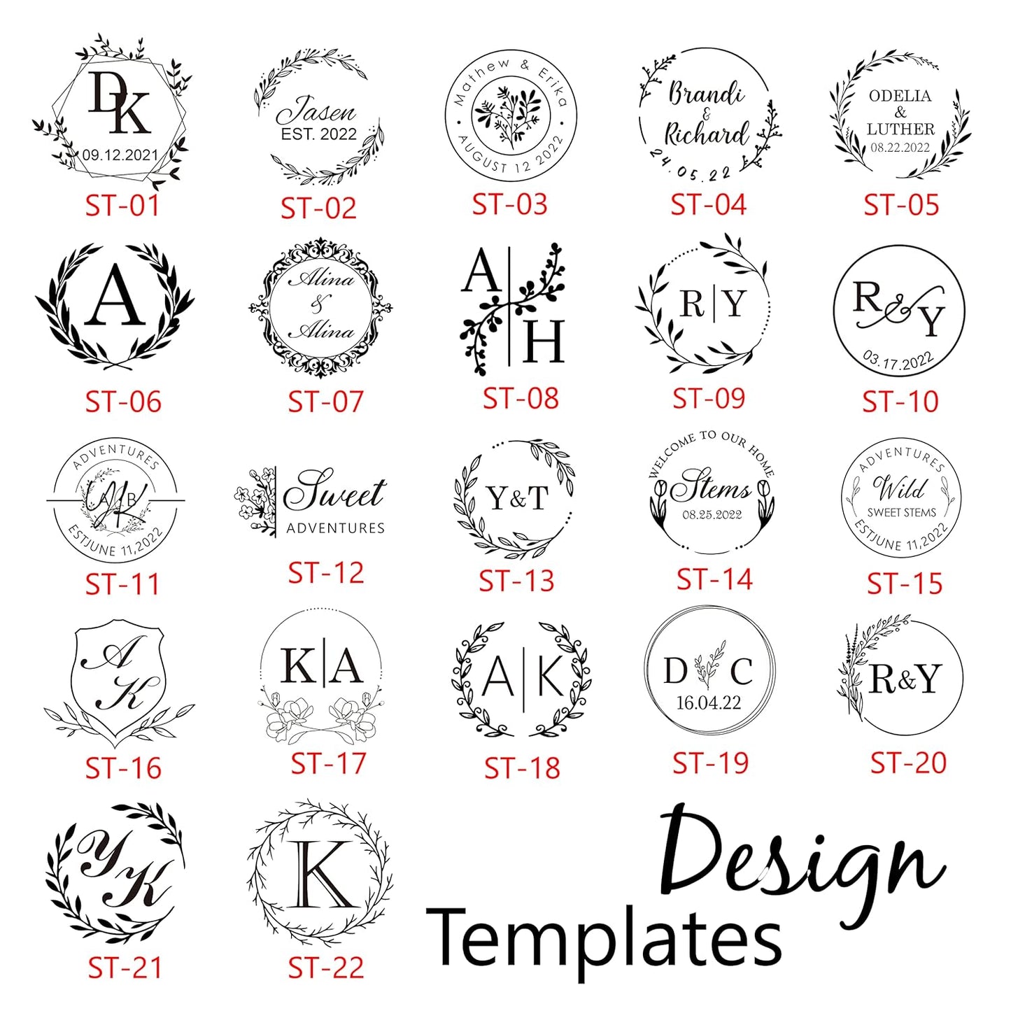 STAMTECH Custom Wax Seal Stamp - Personalized Wax Stamp Kit with Gift Box - Create Your Own Seals - Great for Crafting Envelopes, Gift Wrap, Wedding Party Invitations and Decorations