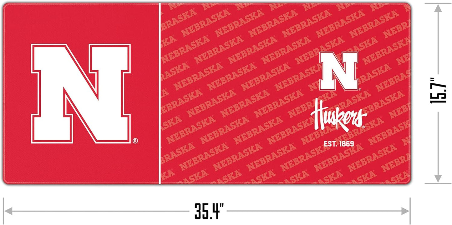 YouTheFan NCAA Nebraska Cornhuskers Logo Series Desk Pad