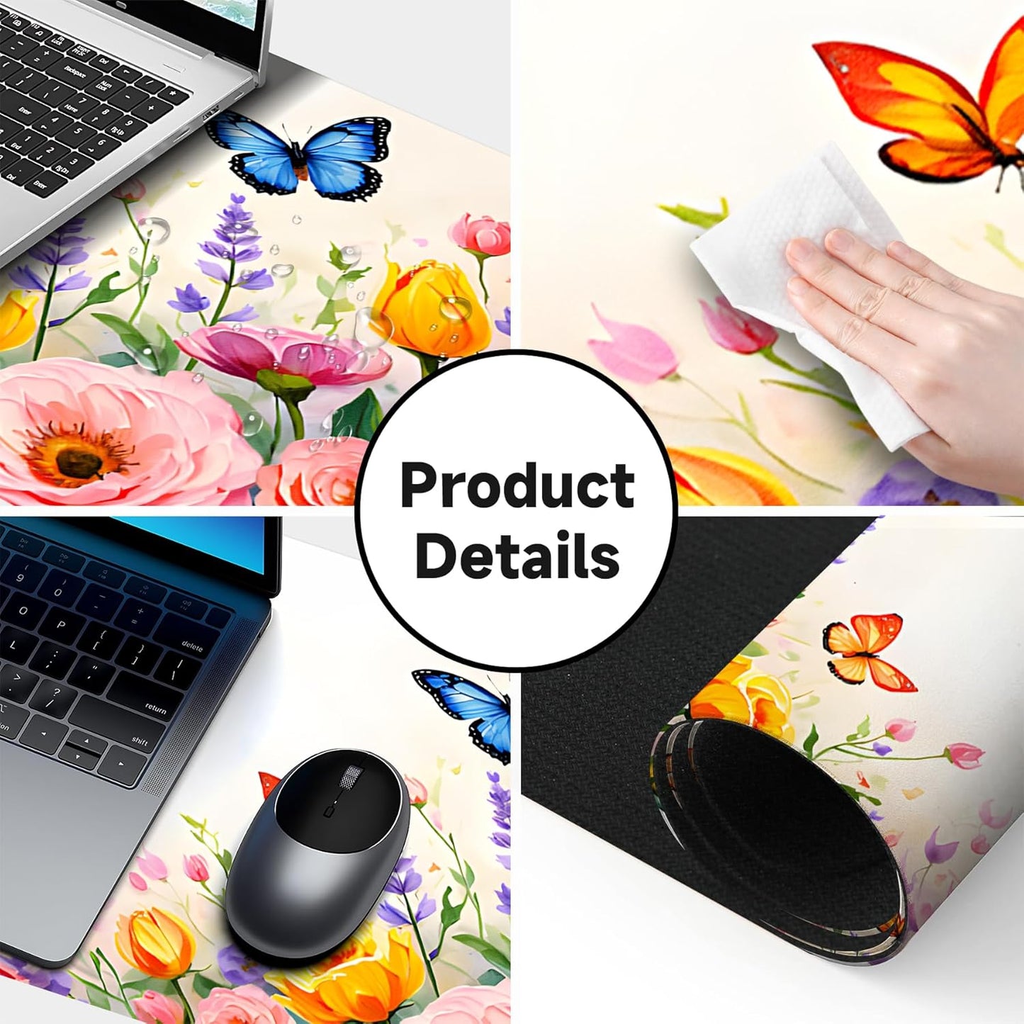 Large Gaming Mouse Pad (31.5"x11.8") - XXL PU Leather Waterproof Desk Mat with Non-Slip Rubber Base for Keyboard, PC & Office