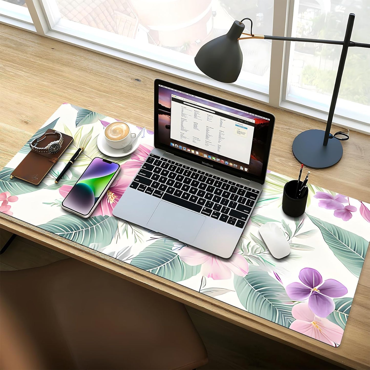 Large Gaming Mouse Pad (31.5"x11.8") - XXL PU Leather Waterproof Desk Mat with Non-Slip Rubber Base for Keyboard, PC & Office