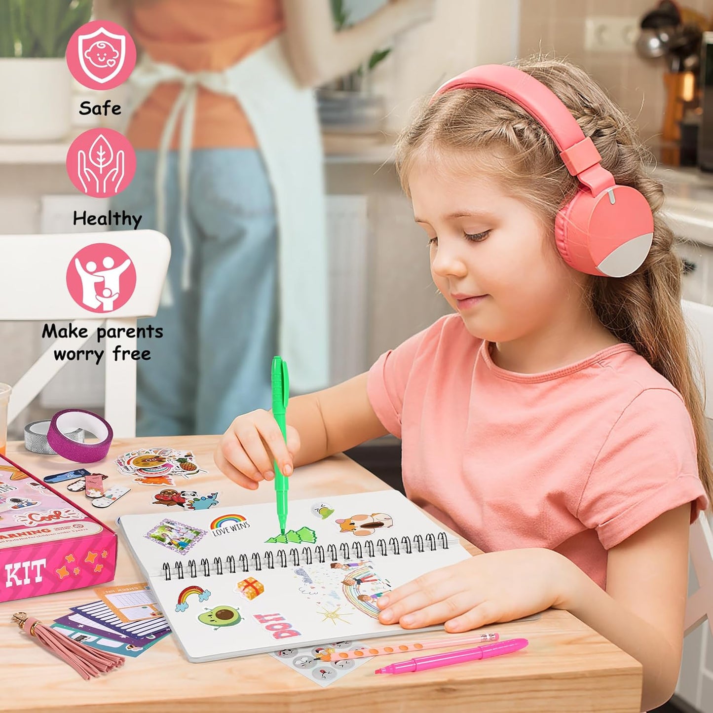 DIY Journal Kit for Girls,Toys for Ages 8-14 and Birthday Gifts for Girls