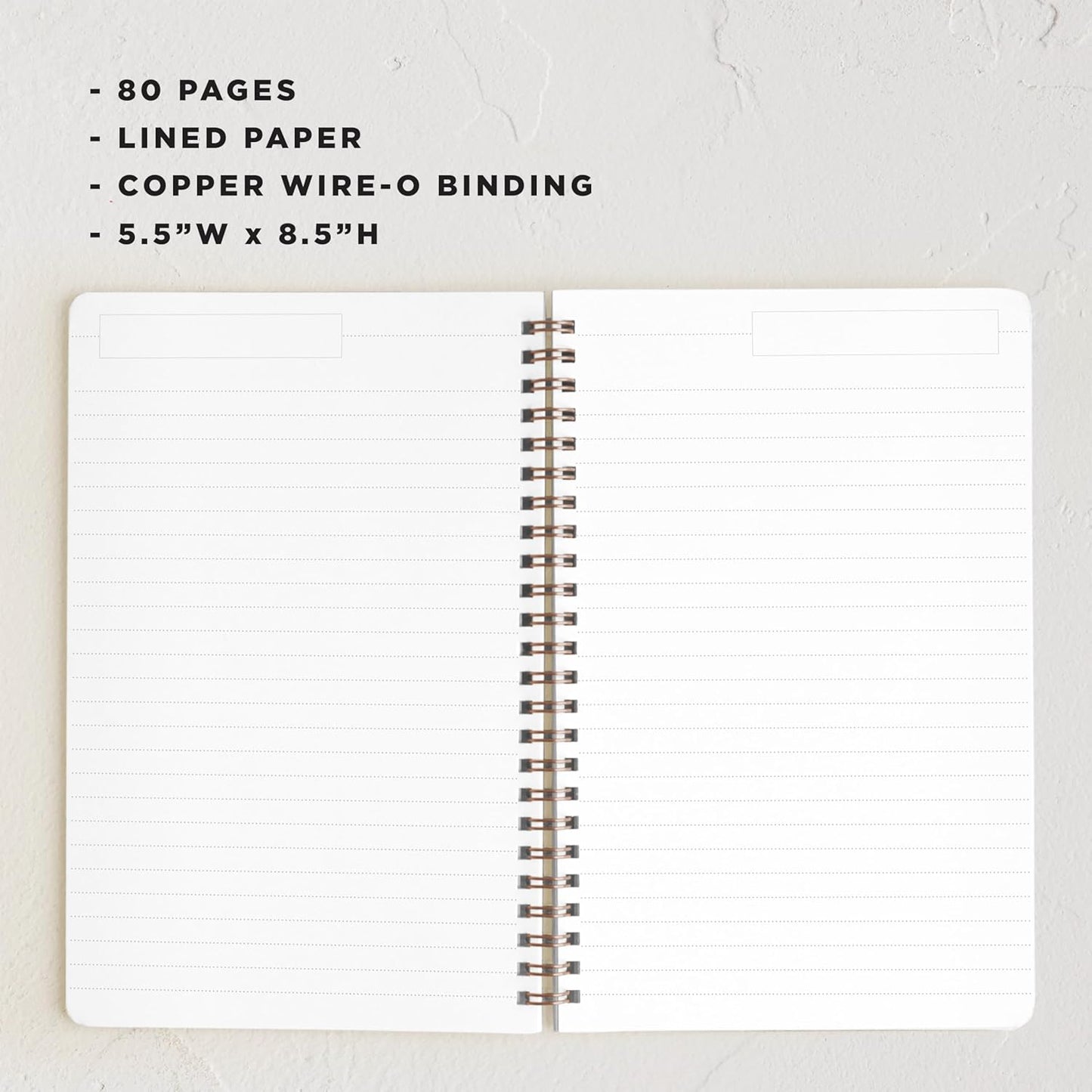 Minted Nostalgic Notebook, Writing Journal for Notes, Journaling & Planning, Durable Acrylic Free Cover, Vintage Floral Unique Design, Spiral Bound Journal Notebook with 80 Lined Pages, 5.5" x 8.5"