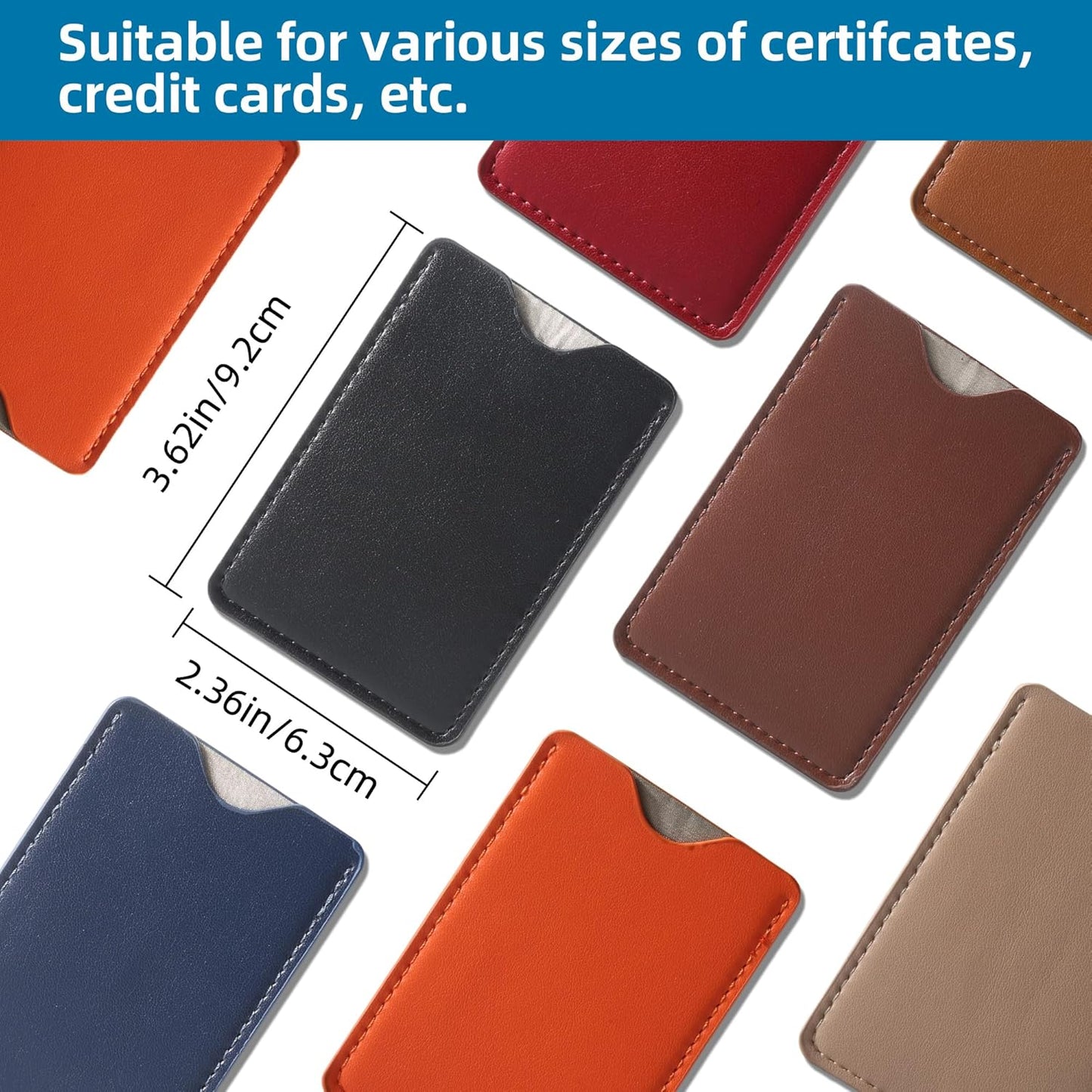 7 Pcs Multicolor RFID Credit Card Sleeves, Luxury Leather Credit Card Cover Protect Cards from Electronic Theft, Debit Card RFID Blocking Sleeves Fit in Purse&Wallet,Birth control pill and condom case