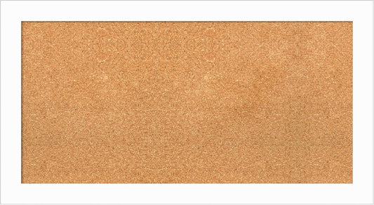 Amanti Art Natural Cork Board for Wall, 19x35 Vision Board with White Frame, Medium Corkboard Office Decor for Home Organization, Casual Corkboard Pinboard to Display Items for Home Organization in