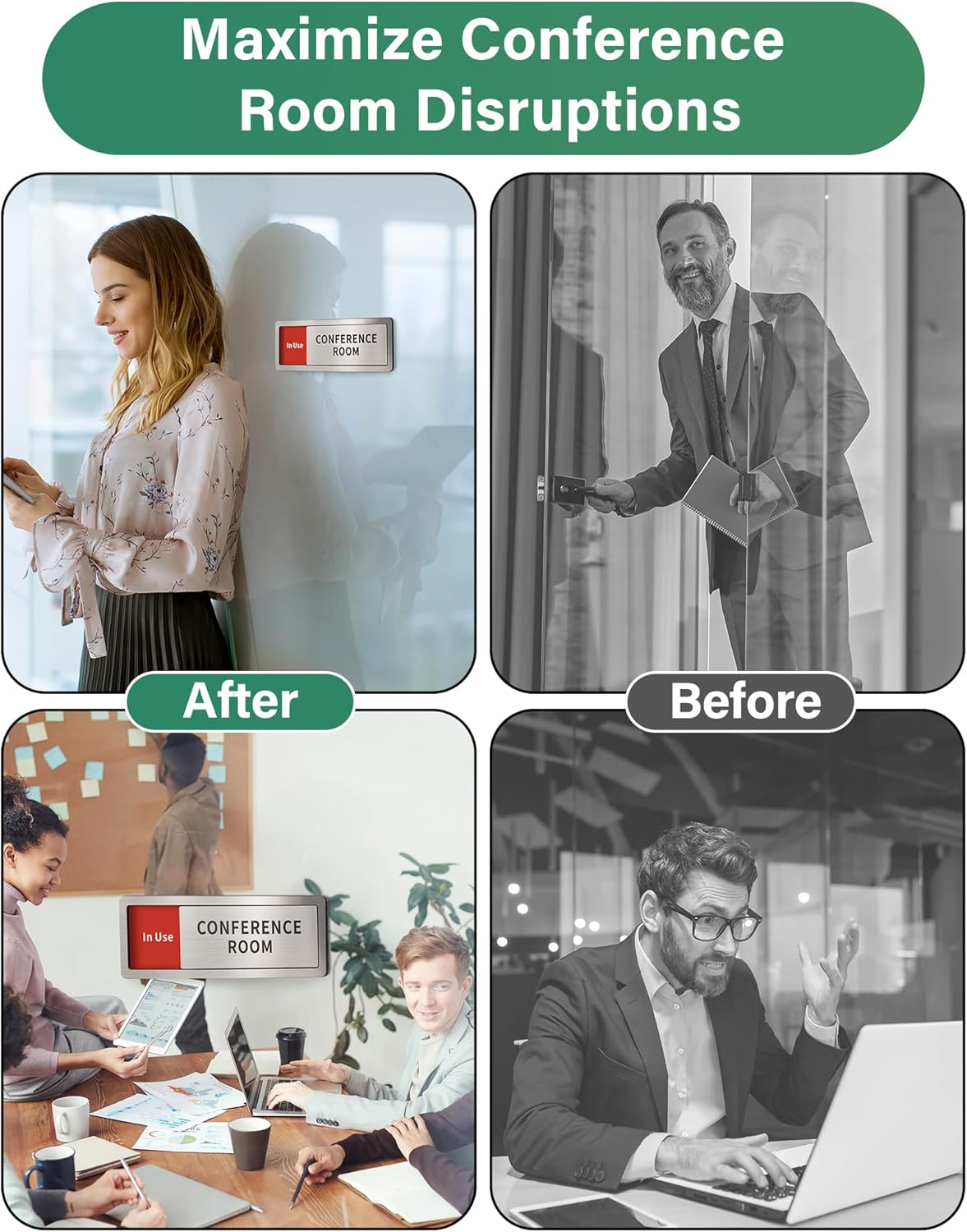 Mother's Room Door Signs, Do Not Disturb,Breastfeeding Door Sign, In Use/Available Slider Sign for Lactation Room, Privacy Vacant Occupied Nursing Signs，Brushed Silver