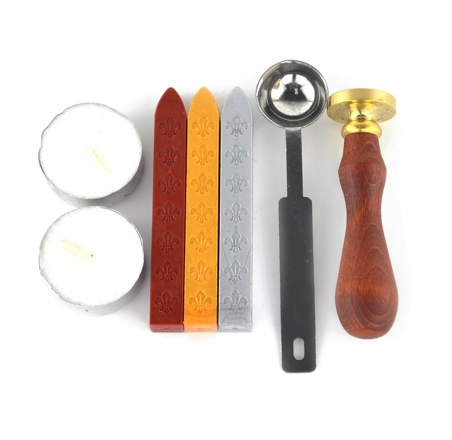 Samyo Stamp Seal Sealing Wax Vintage Classic Old-Fashioned Antique Pattern Set Brass Color Creative Romantic Stamp Maker (Rose)