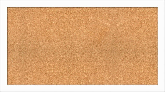 Amanti Art Natural Cork Board for Wall, 25x45 Vision Board with White Frame, Oversize Corkboard Office Decor for Home Organization, Casual Corkboard Pinboard to Display Items for Home Organization in